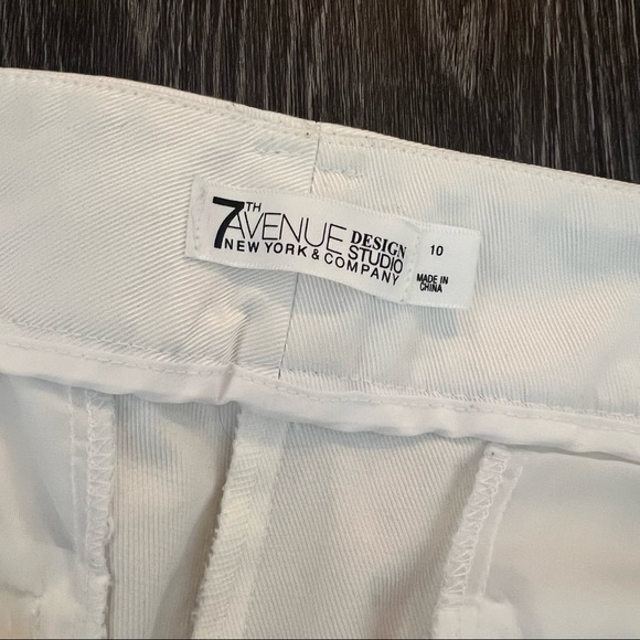 White 7th Avenue Ankle Work Pants. Size 10 - Picture 4 of 4